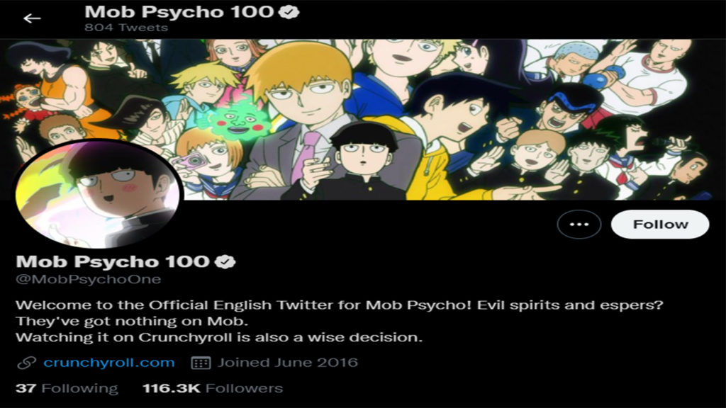 Mob psycho 100 Twitter